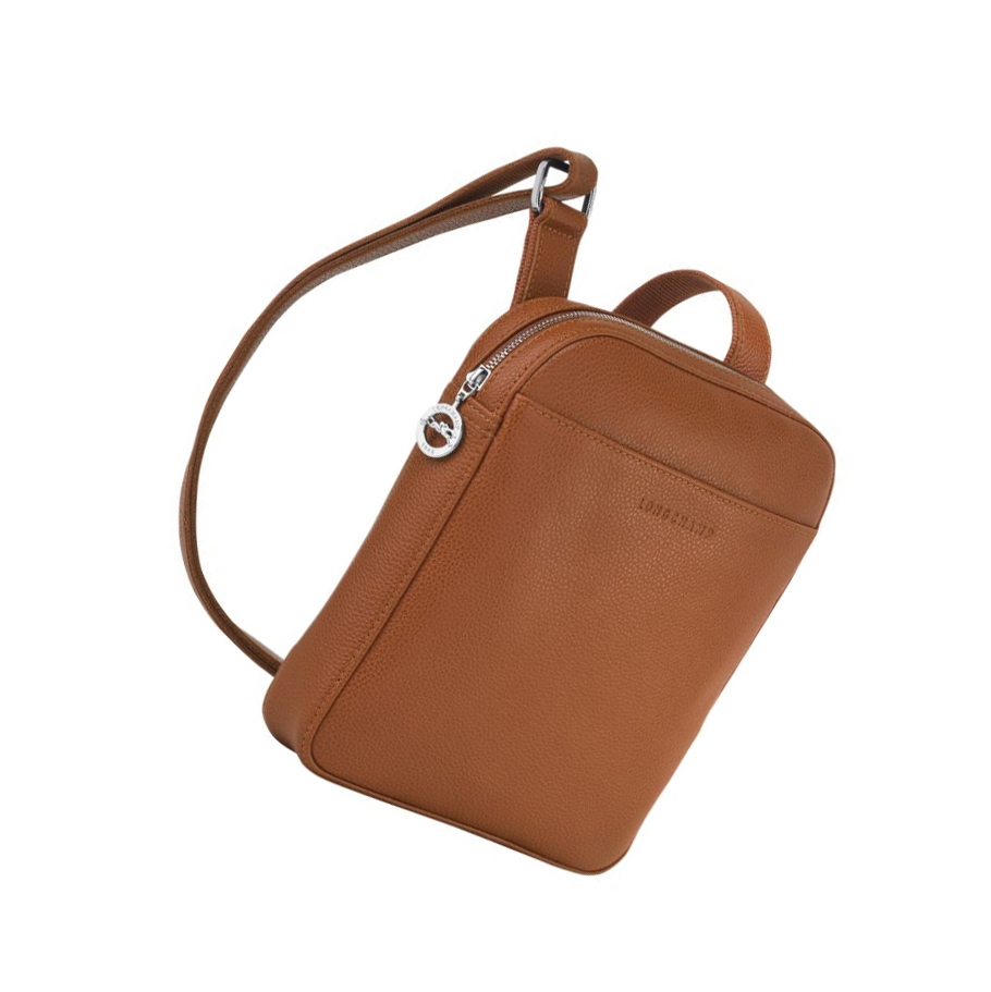 Bolsos Cruzados Longchamp Le Foulonné S Hombre Marrones | ES-EBQO834