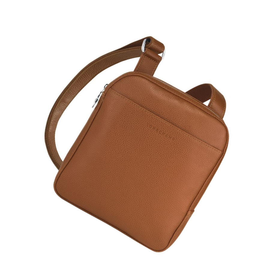 Bolsos Cruzados Longchamp Le Foulonné S Hombre Marrones | ES-EBQO834