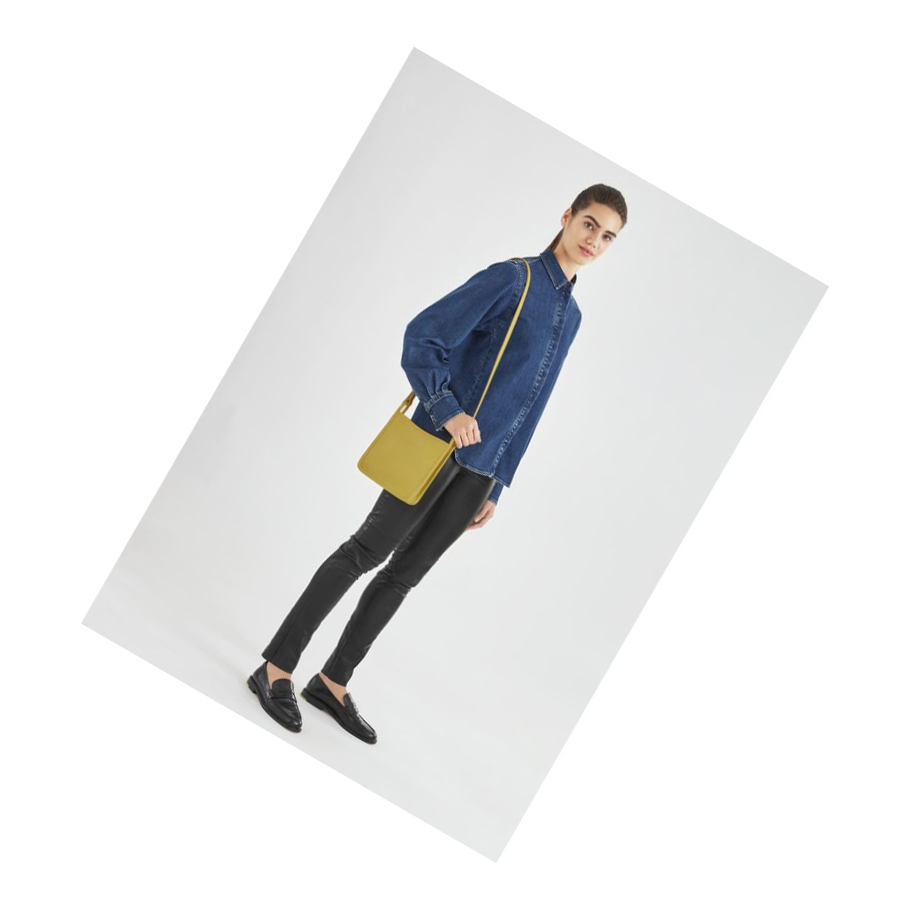 Bolsos Cruzados Longchamp Le Foulonné S Mujer Amarillo | ES-FOML469