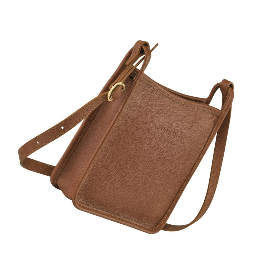 Bolsos Cruzados Longchamp Le Foulonné S Mujer Marrones | ES-GYNS531