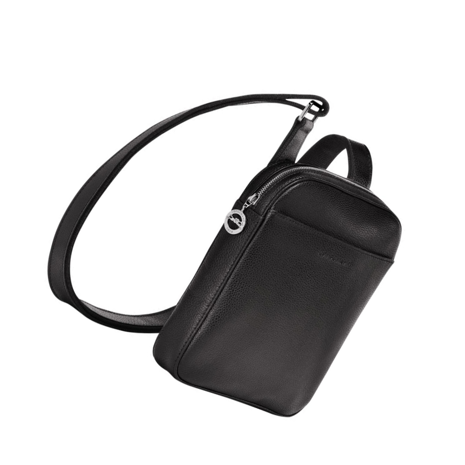 Bolsos Cruzados Longchamp Le Foulonné S Hombre Negras | ES-RYFB123