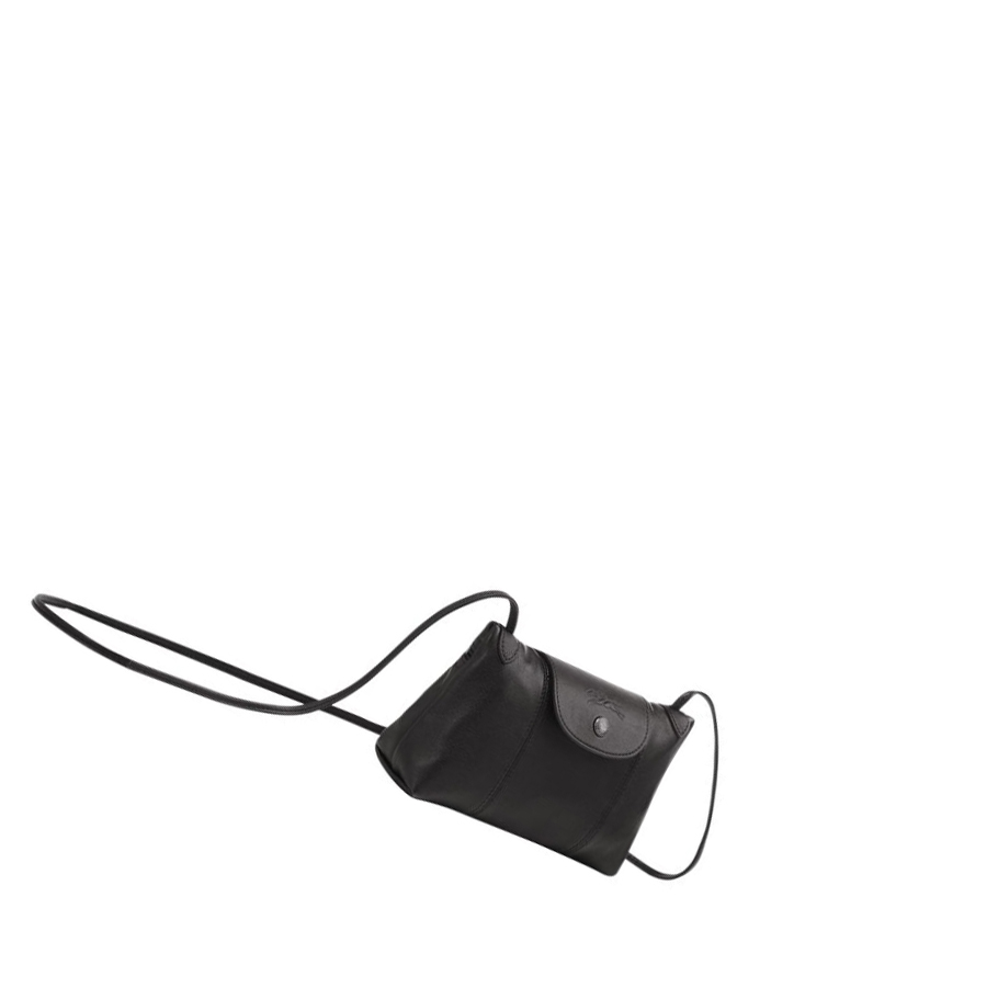 Bolsos Cruzados Longchamp Le Pliage Cuir Mujer Negras | ES-AUQP670