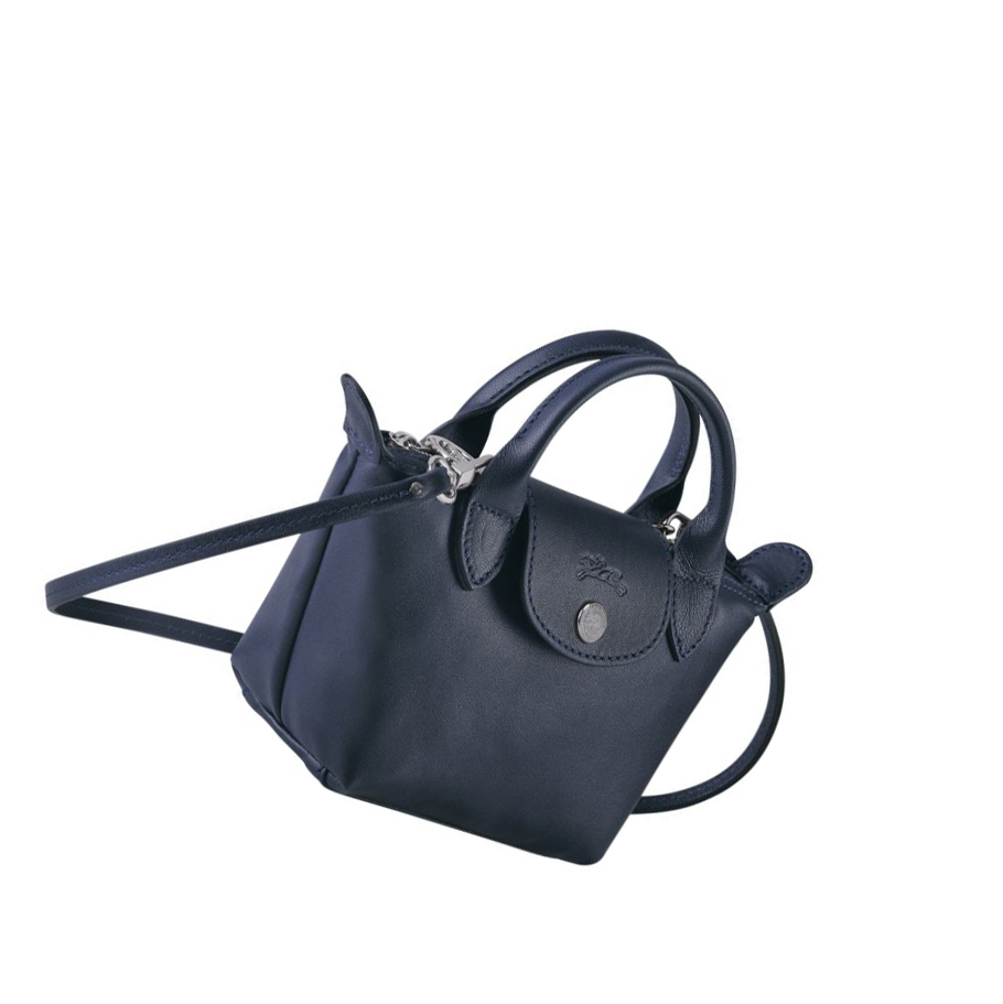 Bolsos Cruzados Longchamp Le Pliage Cuir Mujer Azul Marino | ES-EMPN079