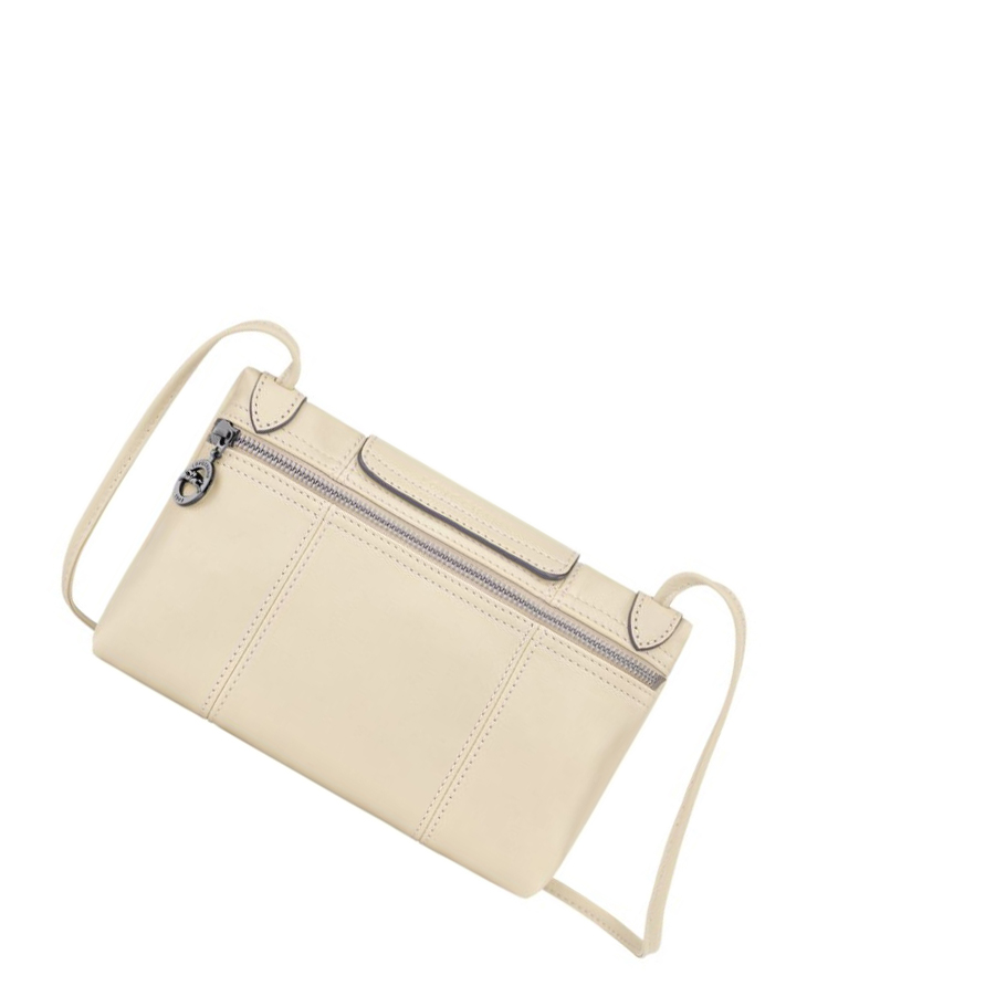 Bolsos Cruzados Longchamp Le Pliage Cuir Mujer Beige | ES-ERNF108