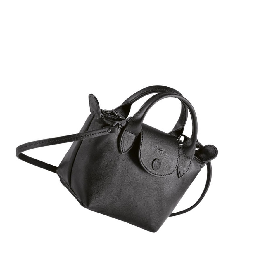Bolsos Cruzados Longchamp Le Pliage Cuir Mujer Negras | ES-HEWS517