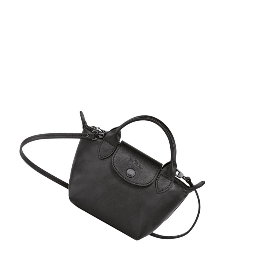 Bolsos Cruzados Longchamp Le Pliage Cuir Mujer Negras | ES-HEWS517