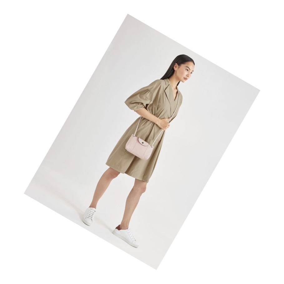 Bolsos Cruzados Longchamp Le Pliage Cuir Mujer Rosas | ES-LOIY809