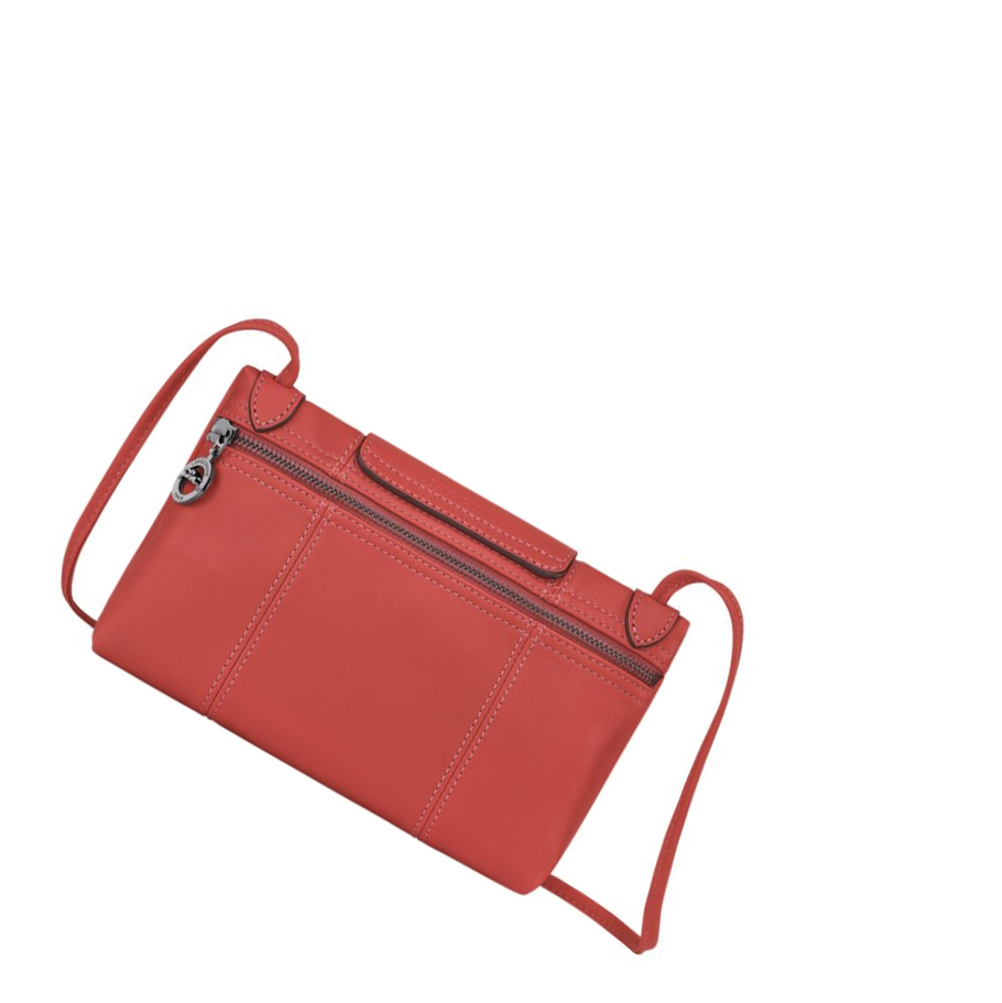 Bolsos Cruzados Longchamp Le Pliage Cuir Mujer Rojas | ES-MPCD740