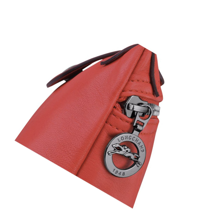 Bolsos Cruzados Longchamp Le Pliage Cuir Mujer Rojas | ES-MPCD740