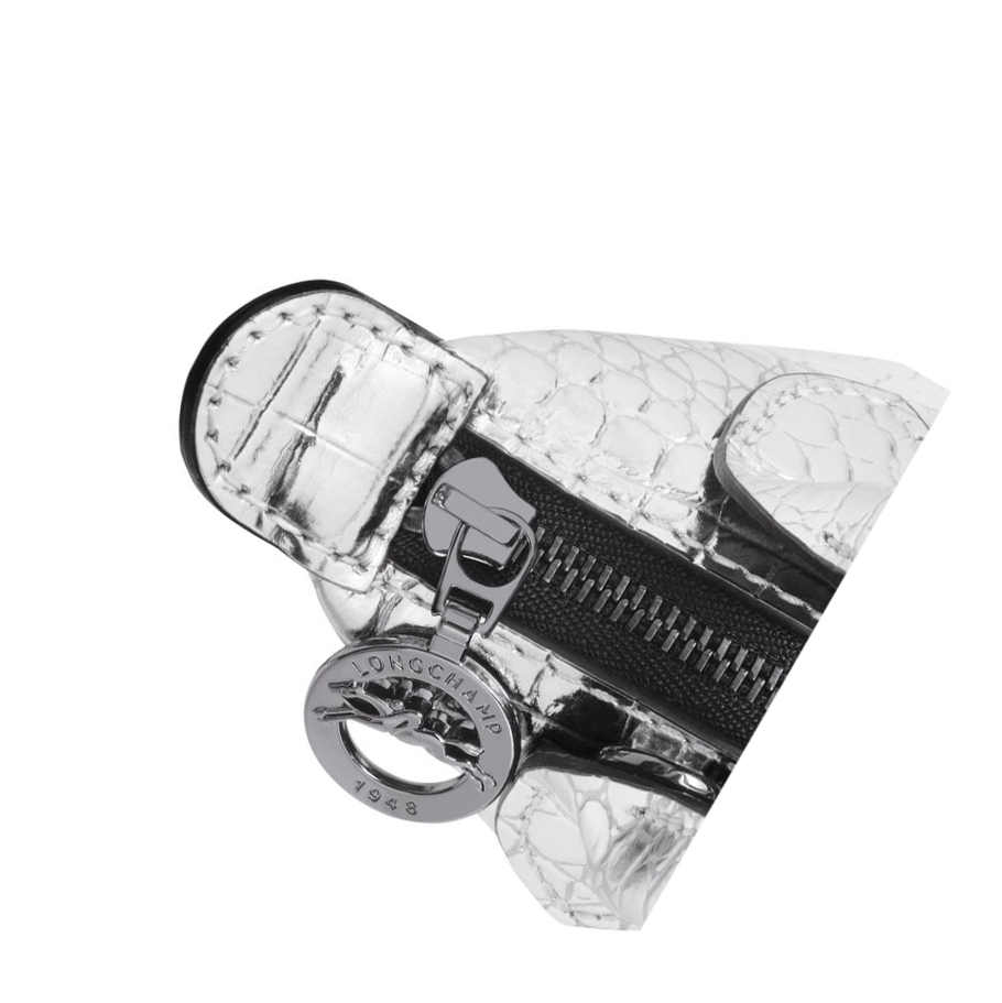 Bolsos Cruzados Longchamp Le Pliage Cuir Croco Mujer Plateadas | ES-RFWI210