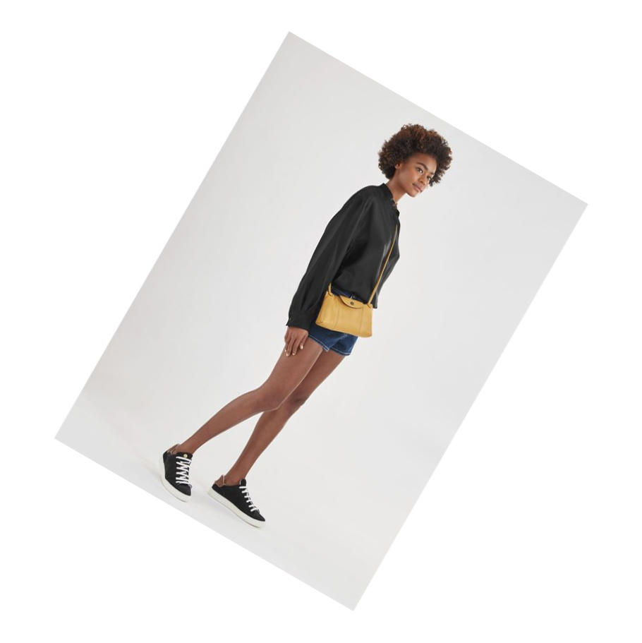 Bolsos Cruzados Longchamp Le Pliage Cuir Mujer Azules | ES-SAQK156