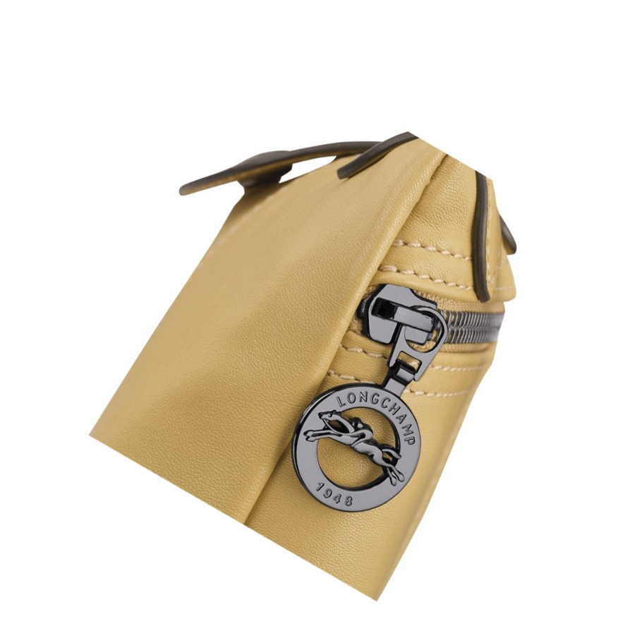 Bolsos Cruzados Longchamp Le Pliage Cuir Mujer Beige | ES-SLQW620