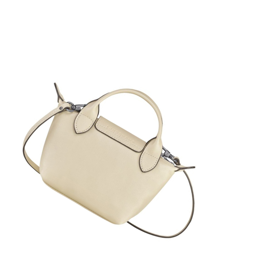 Bolsos Cruzados Longchamp Le Pliage Cuir Mujer Beige | ES-VXQS514