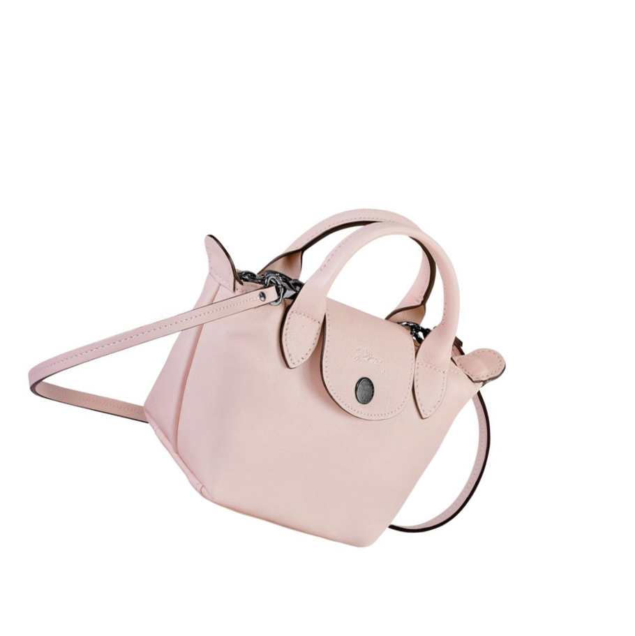 Bolsos Cruzados Longchamp Le Pliage Cuir Mujer Rosas | ES-WZYF935