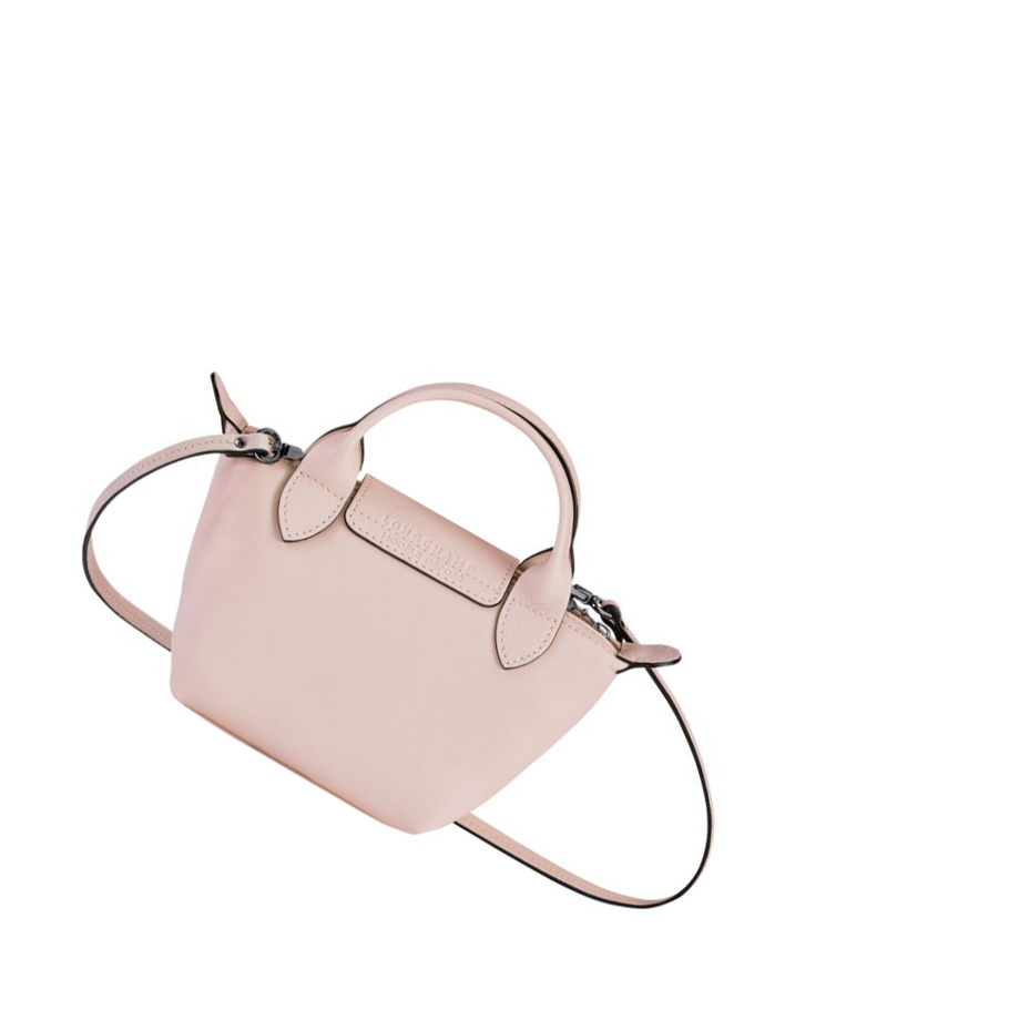 Bolsos Cruzados Longchamp Le Pliage Cuir Mujer Rosas | ES-WZYF935