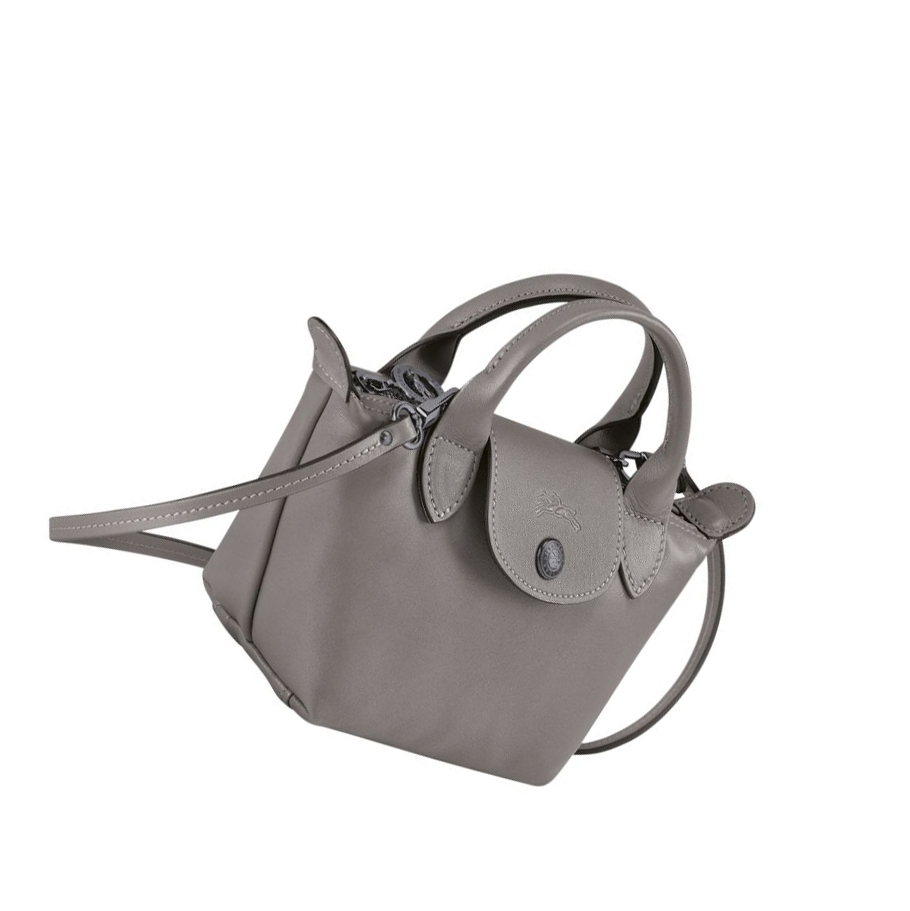 Bolsos Cruzados Longchamp Le Pliage Cuir Mujer Gris | ES-XWLC268