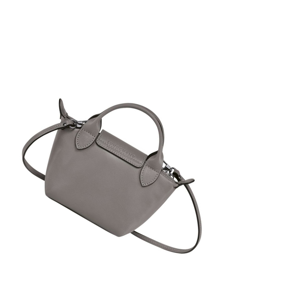 Bolsos Cruzados Longchamp Le Pliage Cuir Mujer Gris | ES-XWLC268