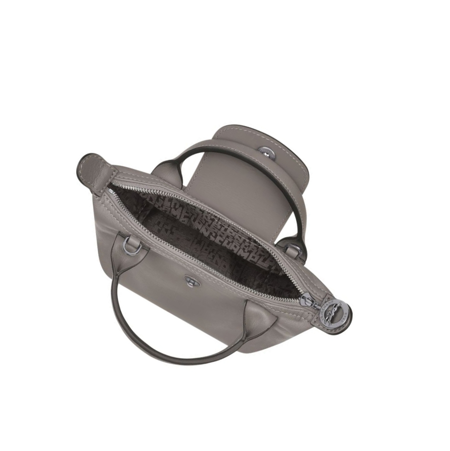 Bolsos Cruzados Longchamp Le Pliage Cuir Mujer Gris | ES-XWLC268