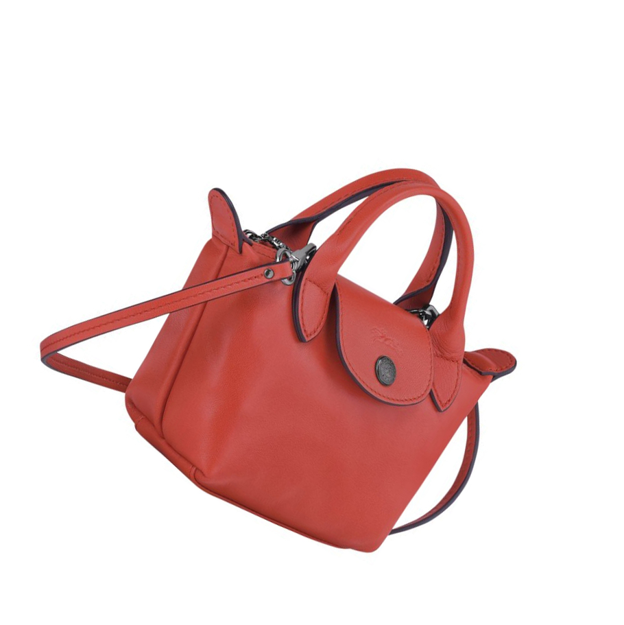 Bolsos Cruzados Longchamp Le Pliage Cuir Mujer Rojas | ES-YJOX741