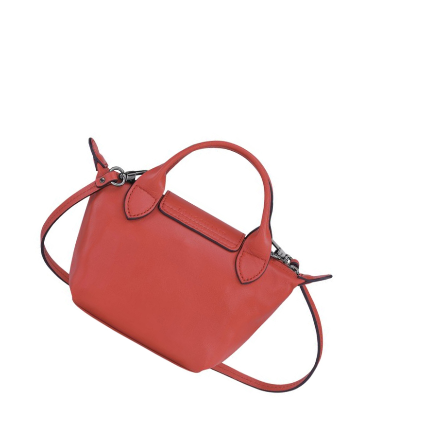 Bolsos Cruzados Longchamp Le Pliage Cuir Mujer Rojas | ES-YJOX741