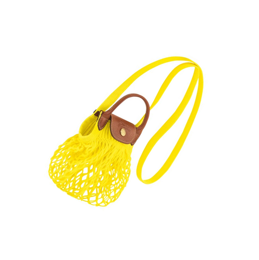 Bolsos Cruzados Longchamp Le Pliage Filet XS Mujer Amarillo | ES-MIOY832