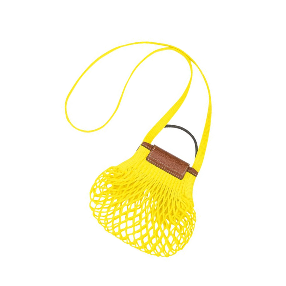 Bolsos Cruzados Longchamp Le Pliage Filet XS Mujer Amarillo | ES-MIOY832