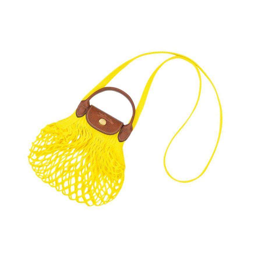 Bolsos Cruzados Longchamp Le Pliage Filet XS Mujer Amarillo | ES-MIOY832