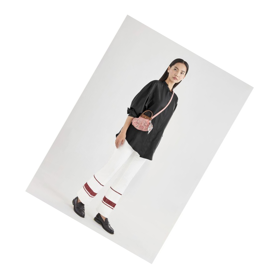 Bolsos Cruzados Longchamp Le Pliage Filet XS Mujer Rosas | ES-WIZM870