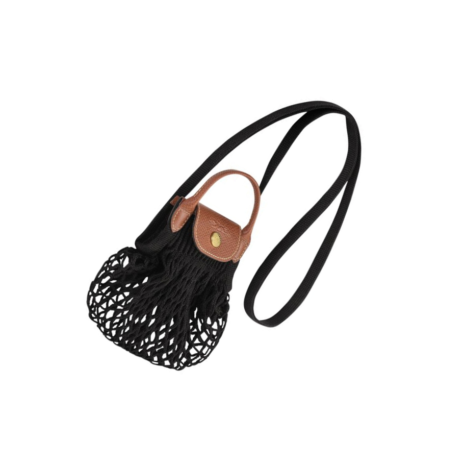 Bolsos Cruzados Longchamp Le Pliage Filet XS Mujer Negras | ES-XJLK812