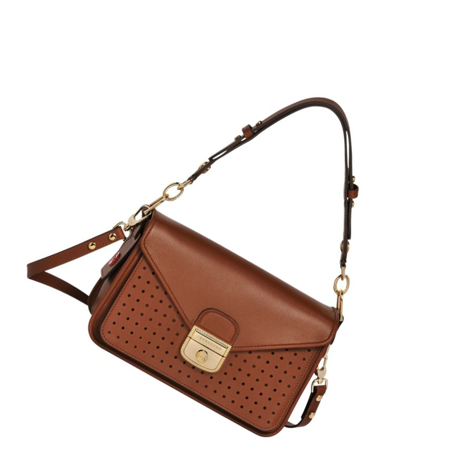 Bolsos Cruzados Longchamp Mademoiselle S Mujer Marrones | ES-VHTL752