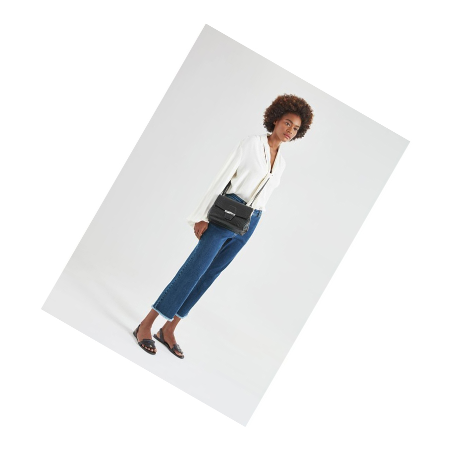 Bolsos Cruzados Longchamp Roseau S Mujer Negras | ES-WSAQ798