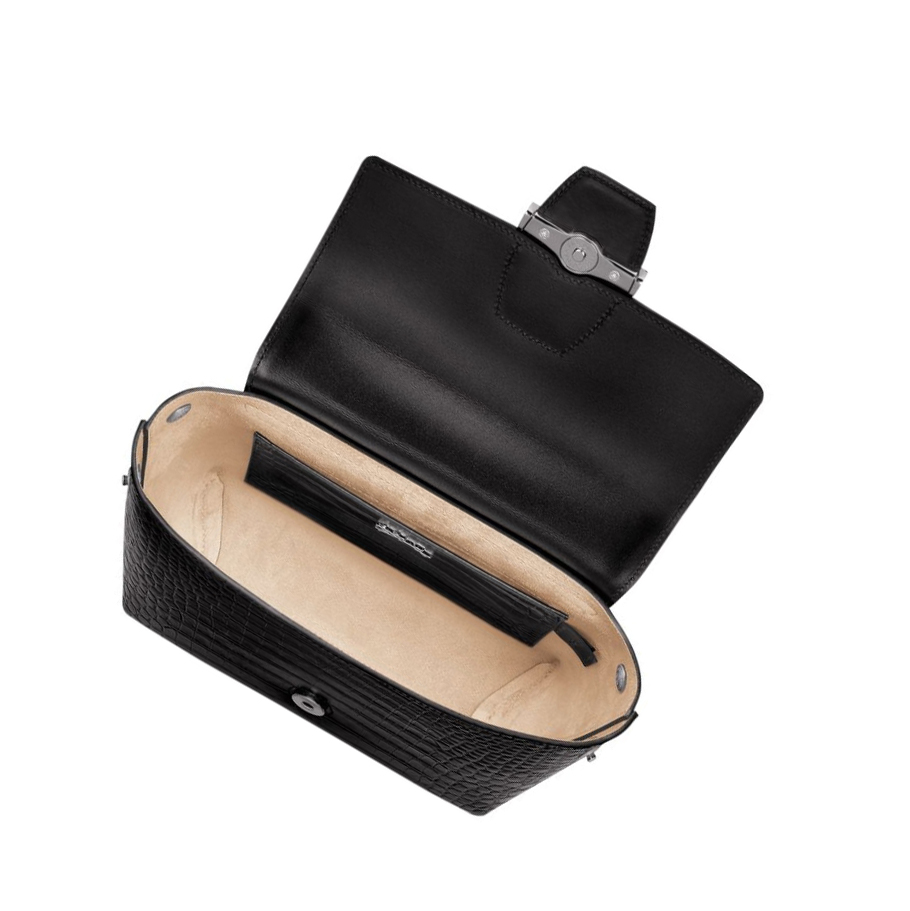 Bolsos Cruzados Longchamp Roseau S Mujer Negras | ES-WSAQ798