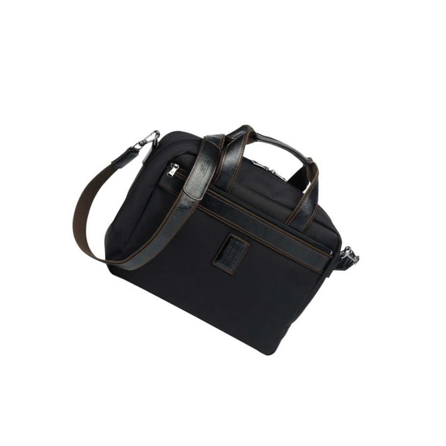 Bolsos De Viaje Longchamp Boxford Hombre Negras | ES-DQVI054