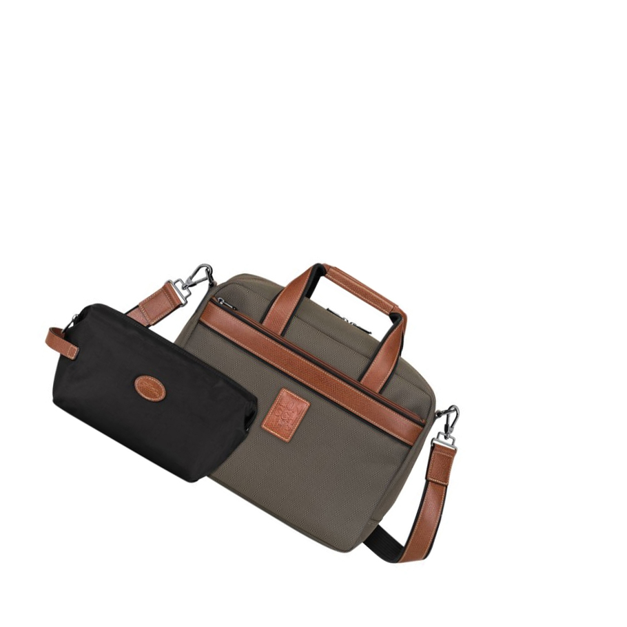 Bolsos De Viaje Longchamp Boxford Hombre Marrones | ES-JIDV574