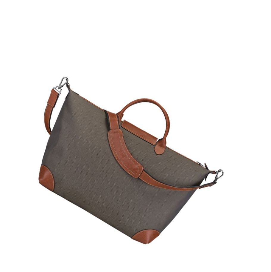 Bolsos De Viaje Longchamp Boxford L Hombre Marrones | ES-QHMT367