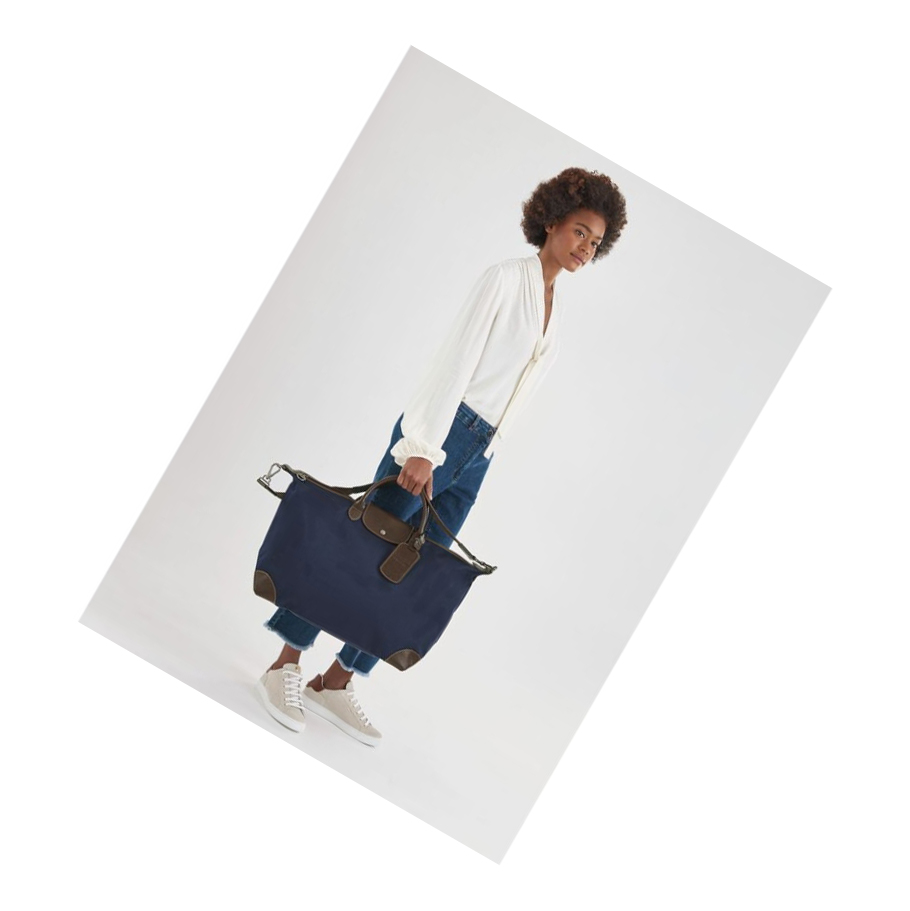 Bolsos De Viaje Longchamp Boxford L Mujer Azul Marino | ES-SREJ015