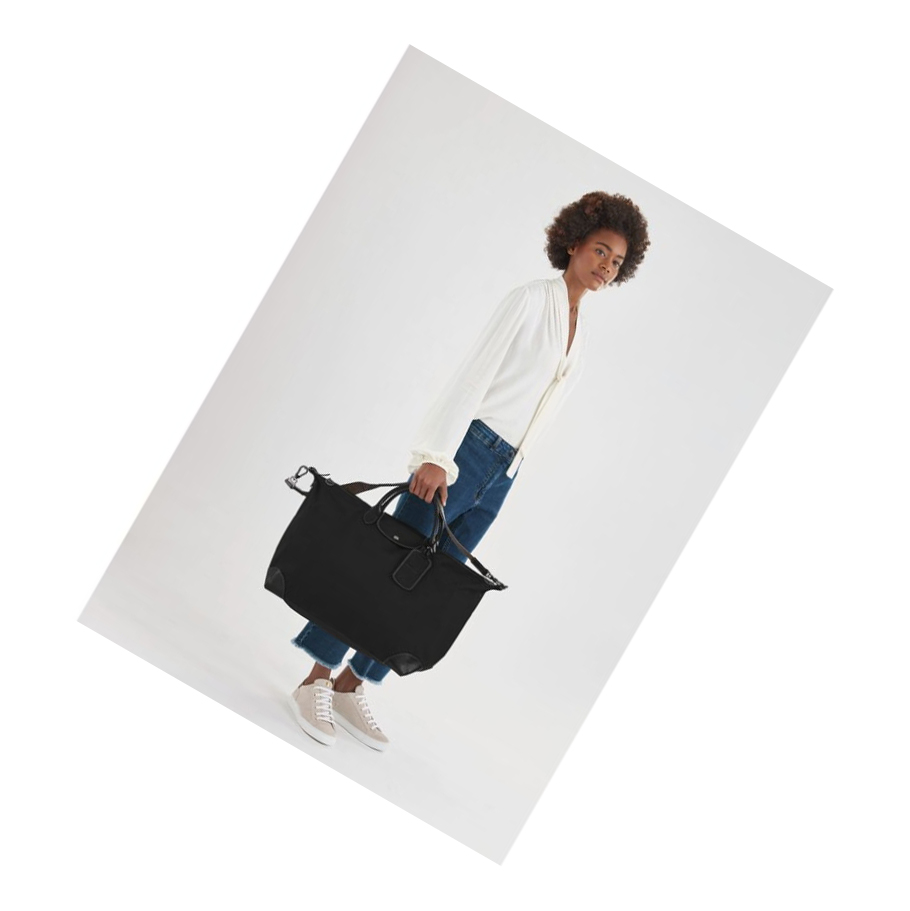 Bolsos De Viaje Longchamp Boxford L Mujer Negras | ES-ZXWM072