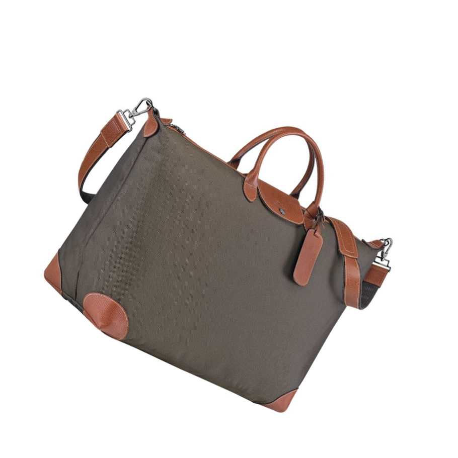 Bolsos De Viaje Longchamp Boxford XL Hombre Marrones | ES-YIDF059