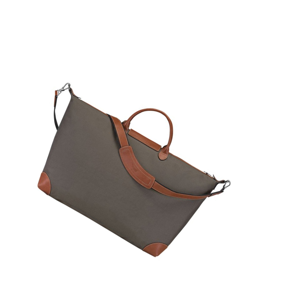 Bolsos De Viaje Longchamp Boxford XL Hombre Marrones | ES-YIDF059