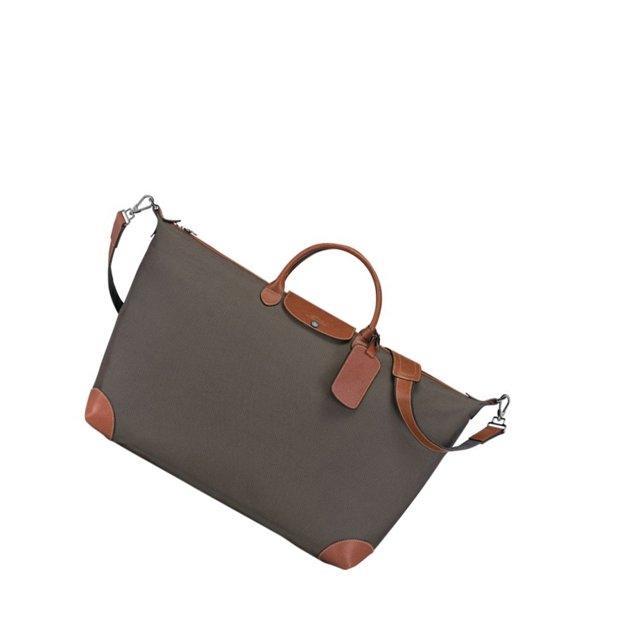 Bolsos De Viaje Longchamp Boxford XL Hombre Marrones | ES-YIDF059