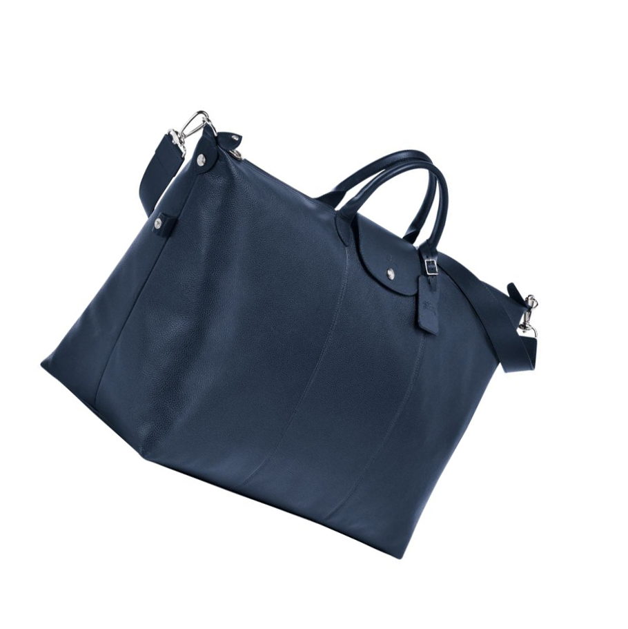 Bolsos De Viaje Longchamp Le Foulonné L Hombre Azul Marino | ES-ZCON302