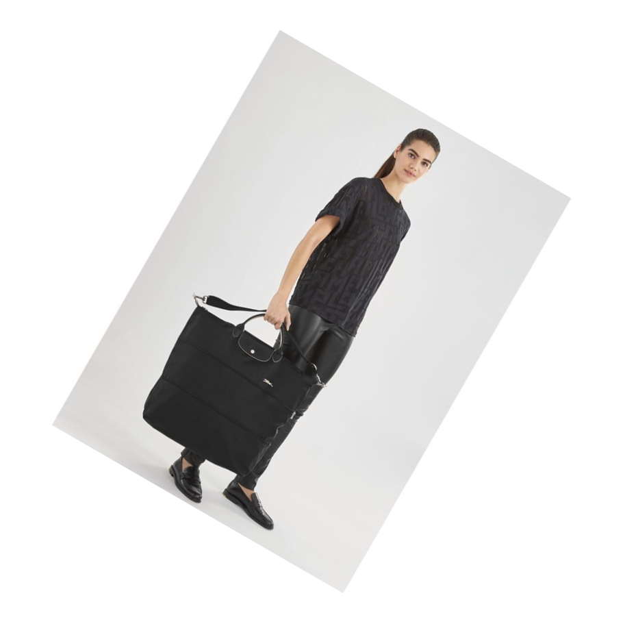 Bolsos De Viaje Longchamp Le Pliage Club Hombre Negras | ES-FLWD407