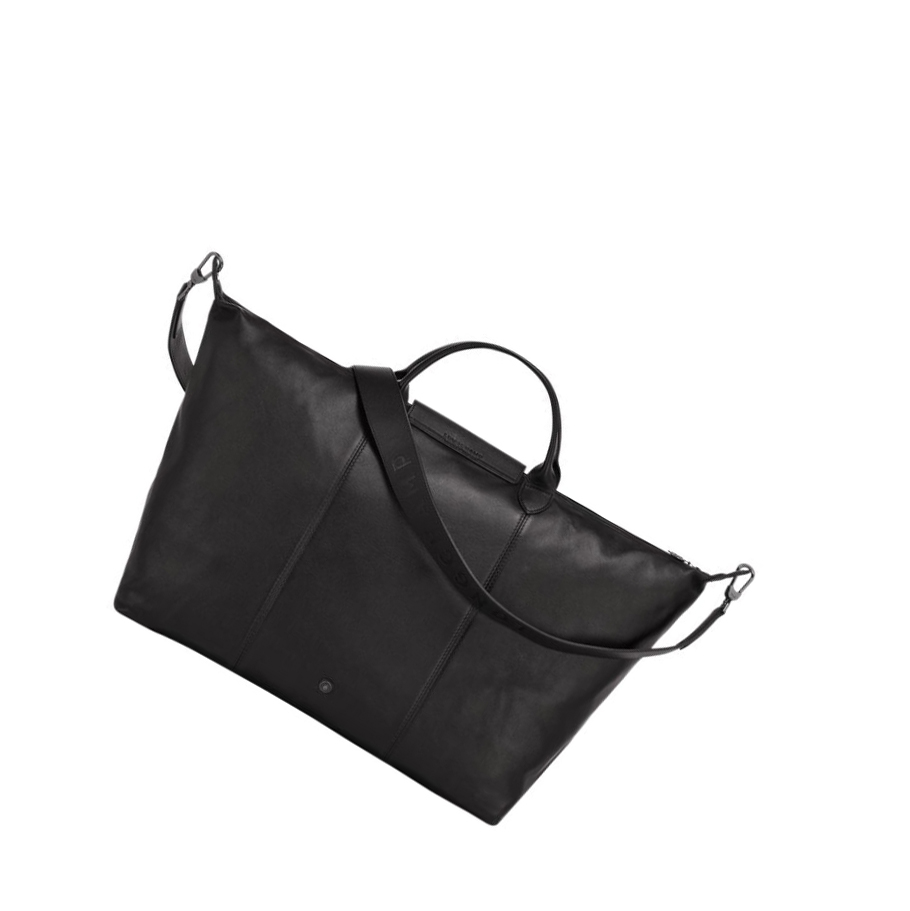 Bolsos De Viaje Longchamp Le Pliage Cuir L Mujer Negras | ES-HPSX805