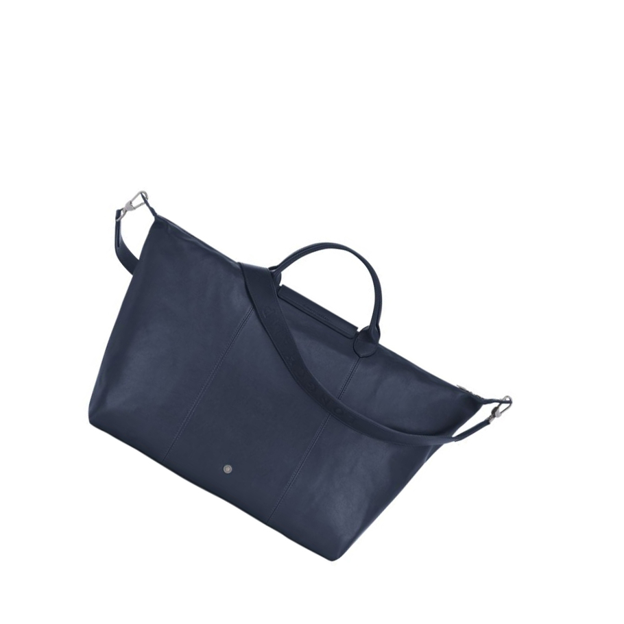 Bolsos De Viaje Longchamp Le Pliage Cuir L Mujer Azul Marino | ES-PHDS305