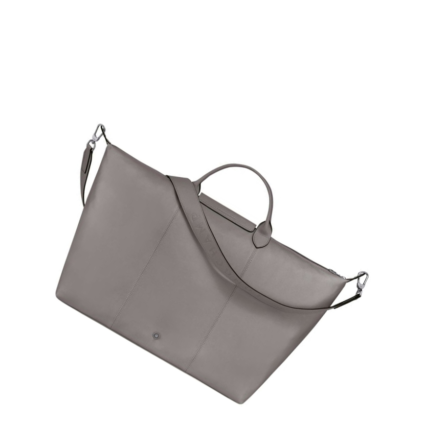 Bolsos De Viaje Longchamp Le Pliage Cuir L Hombre Gris | ES-UMFT896