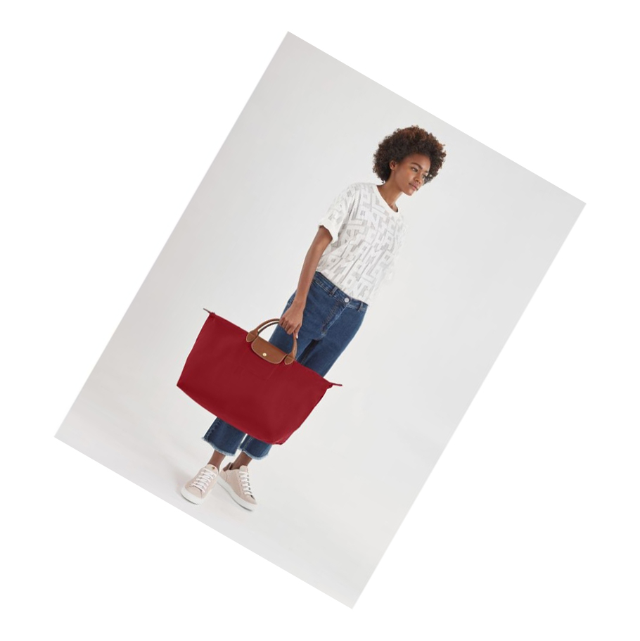 Bolsos De Viaje Longchamp Le Pliage L Mujer Rojas | ES-XFNA749