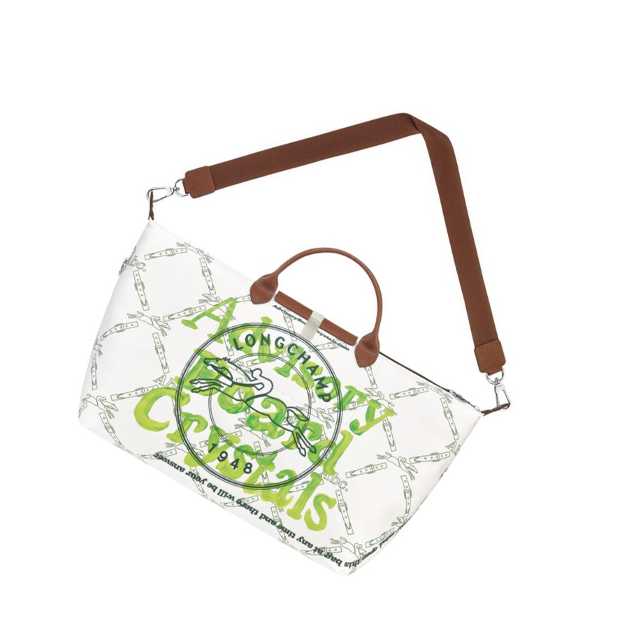 Bolsos De Viaje Longchamp X Abc Highart For Hs Mujer Blancas Verde | ES-JZAM438