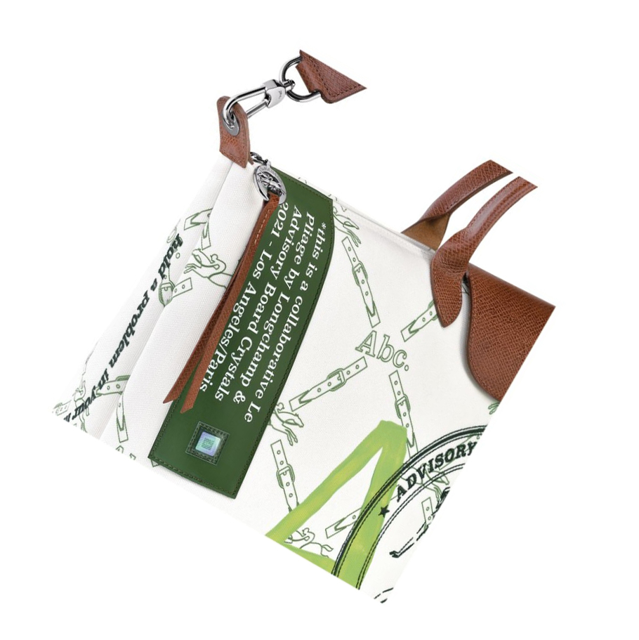 Bolsos De Viaje Longchamp X Abc Highart For Hs Mujer Blancas Verde | ES-JZAM438