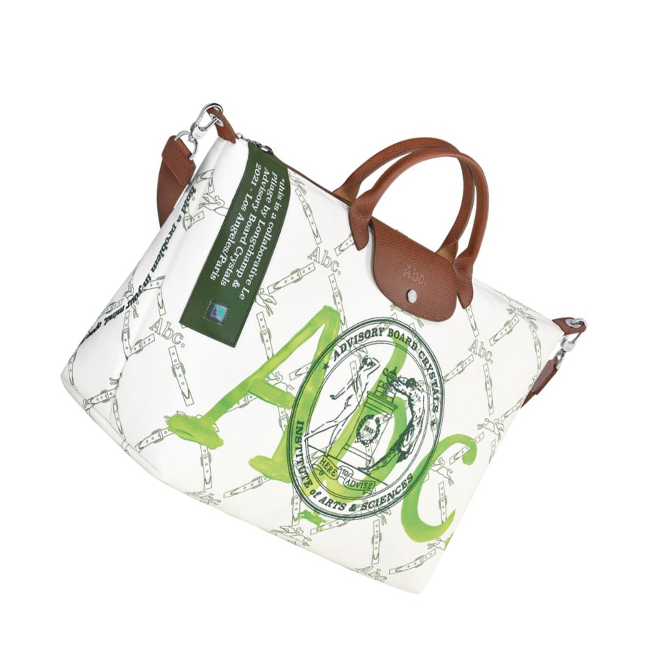 Bolsos De Viaje Longchamp X Abc Highart For Hs Mujer Blancas Verde | ES-JZAM438