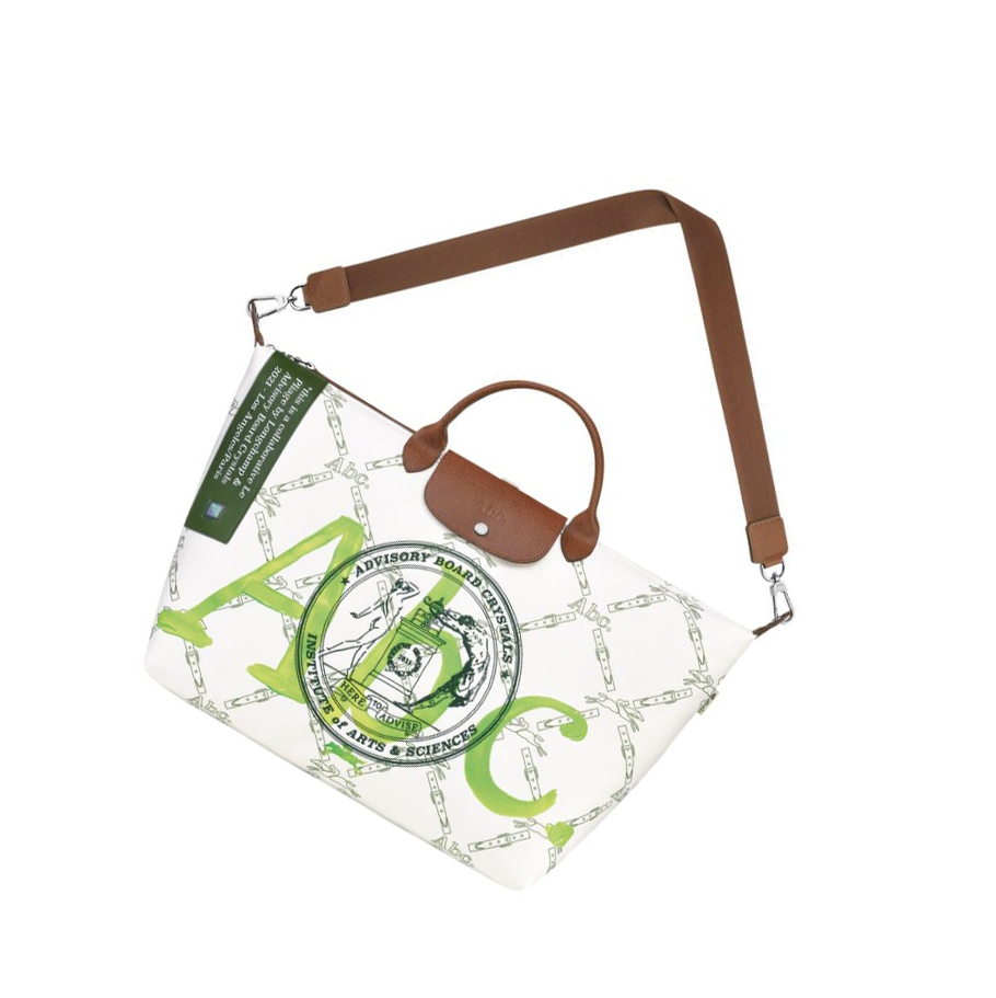 Bolsos De Viaje Longchamp X Abc Highart For Hs Mujer Blancas Verde | ES-JZAM438